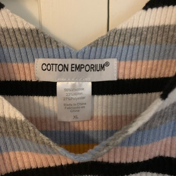 COPY - Cotton Emporium striped sweater tank - Picture 3 of 3